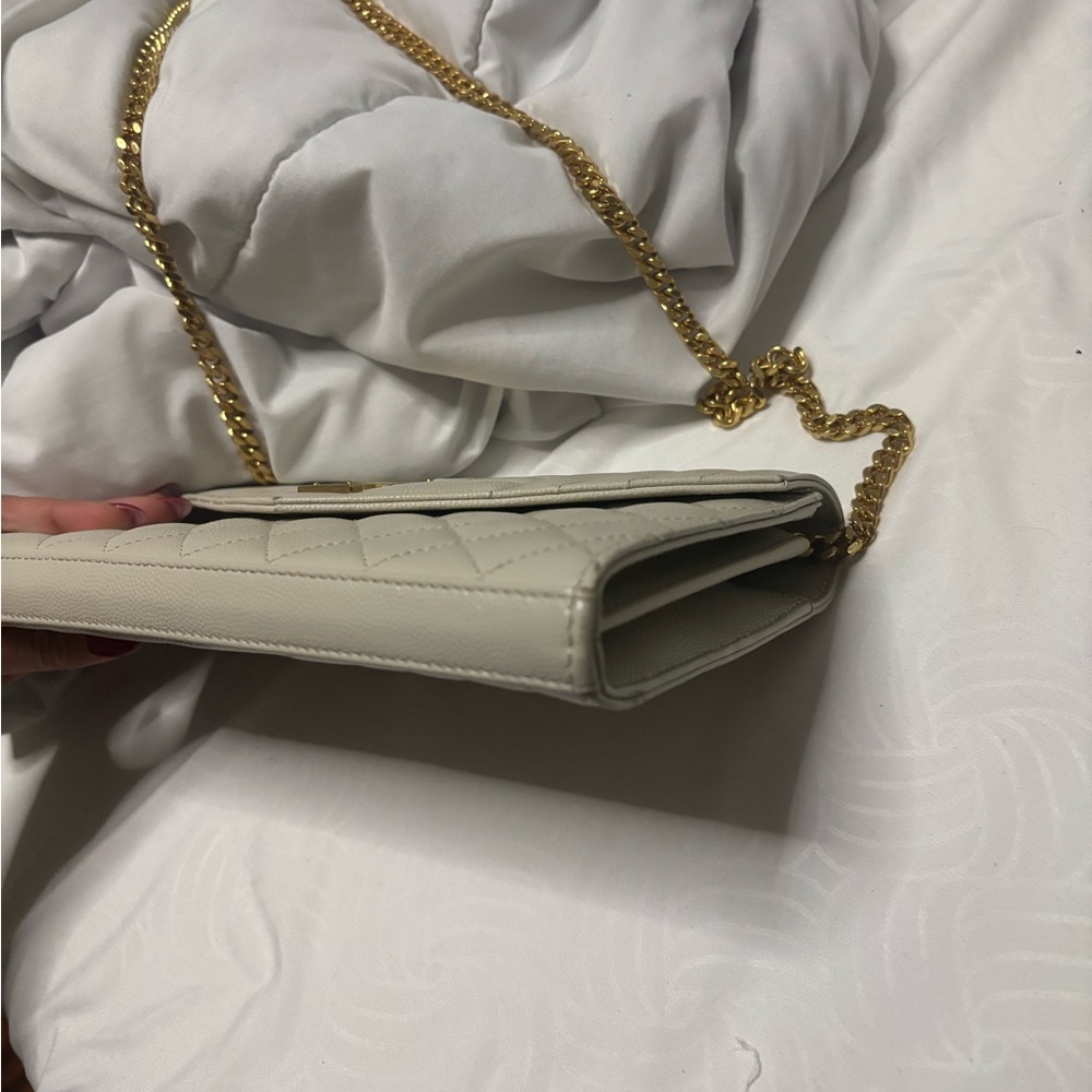 YSL Cream Chain Shoulder Bag - Picture 12 of 12